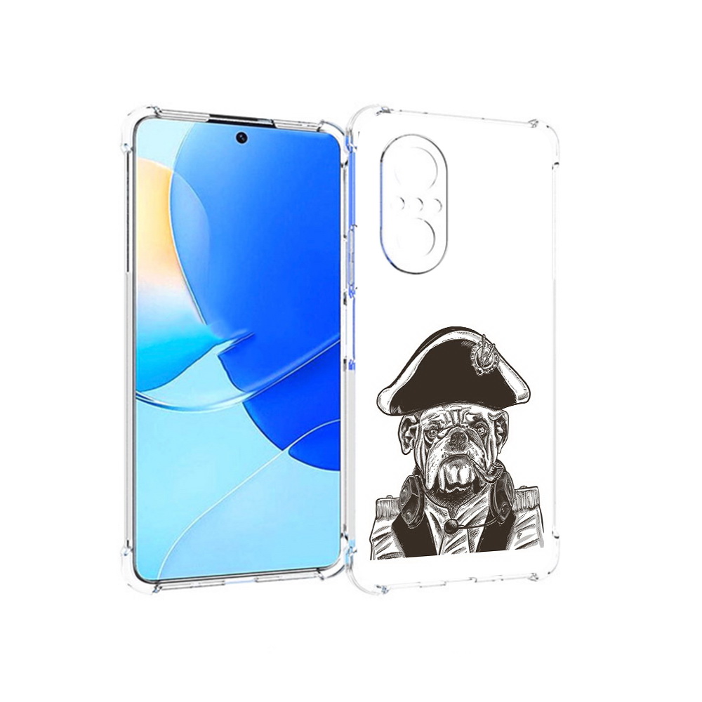 

Чехол MyPads Tocco для Huawei Nova 9 SE мопс генерал, Прозрачный, Tocco