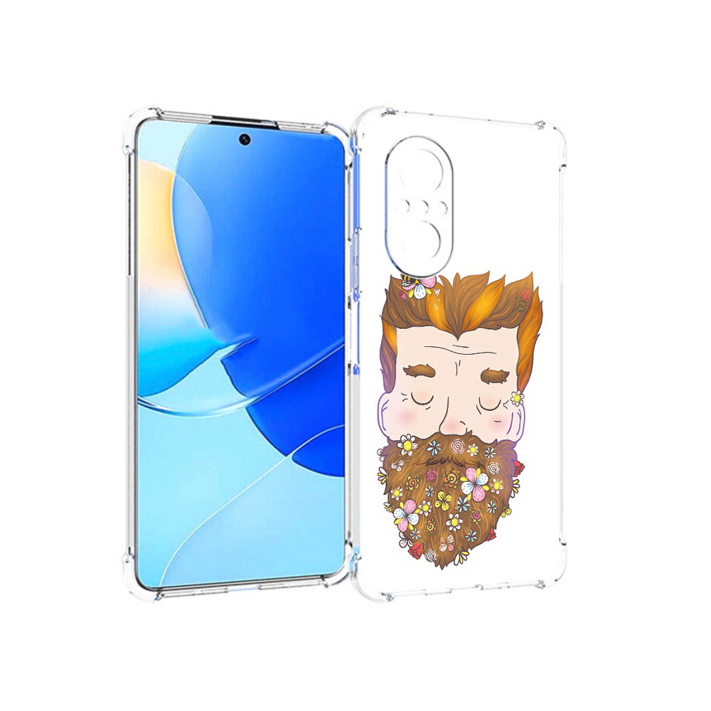 

Чехол MyPads Tocco для Huawei Nova 9 SE мужчина с цветами в бороде, Прозрачный, Tocco