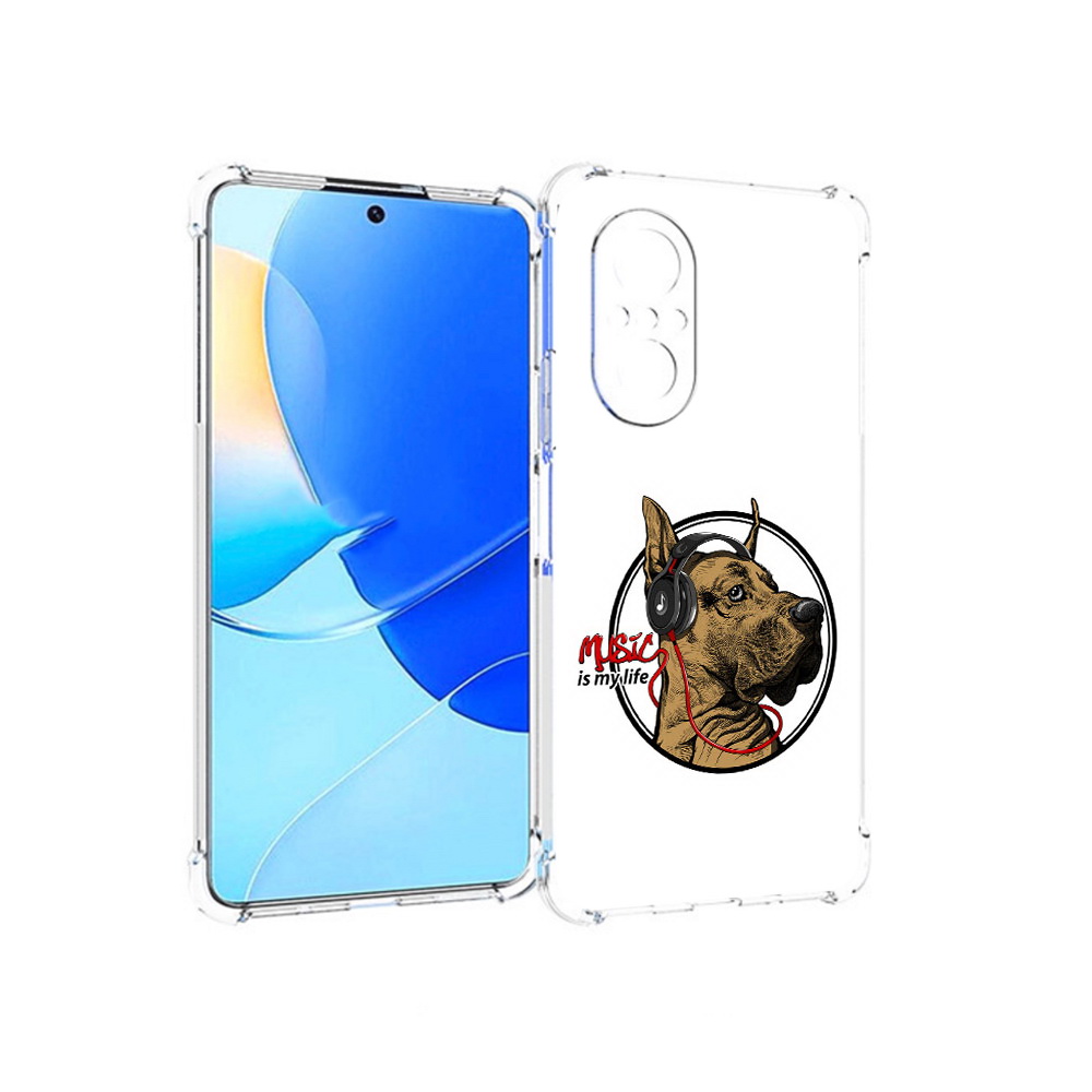 

Чехол MyPads Tocco для Huawei Nova 9 SE музыкальная собака, Прозрачный, Tocco