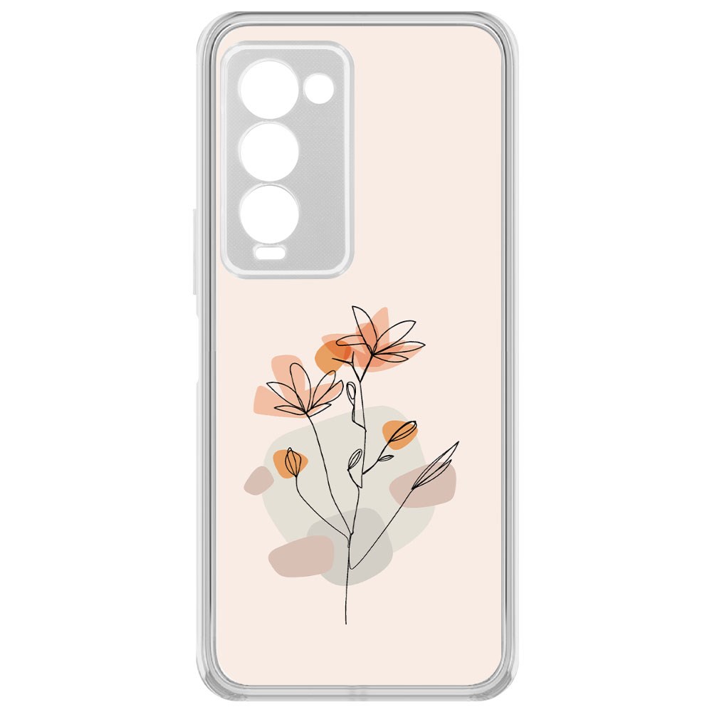 

Чехол-накладка Krutoff Clear Case Ромашки для Tecno Camon 18 Premier, Прозрачный