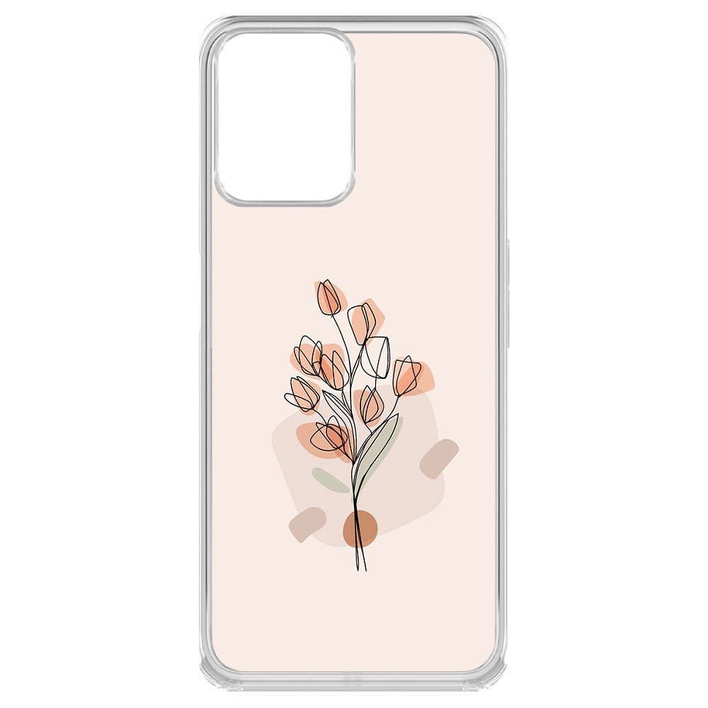 

Чехол-накладка Krutoff Clear Case Букет тюльпанов для Realme C35