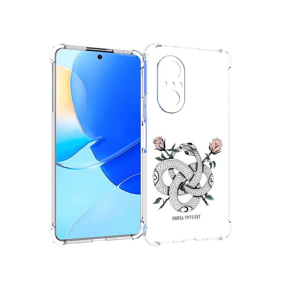 

Чехол MyPads Tocco для Huawei Nova 9 SE нарисованная змея абстракция, Прозрачный, Tocco