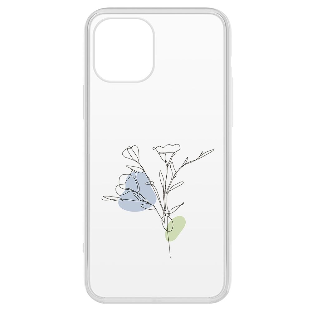 

Чехол-накладка Krutoff Clear Case Эустома для iPhone 12 Pro Max, Прозрачный