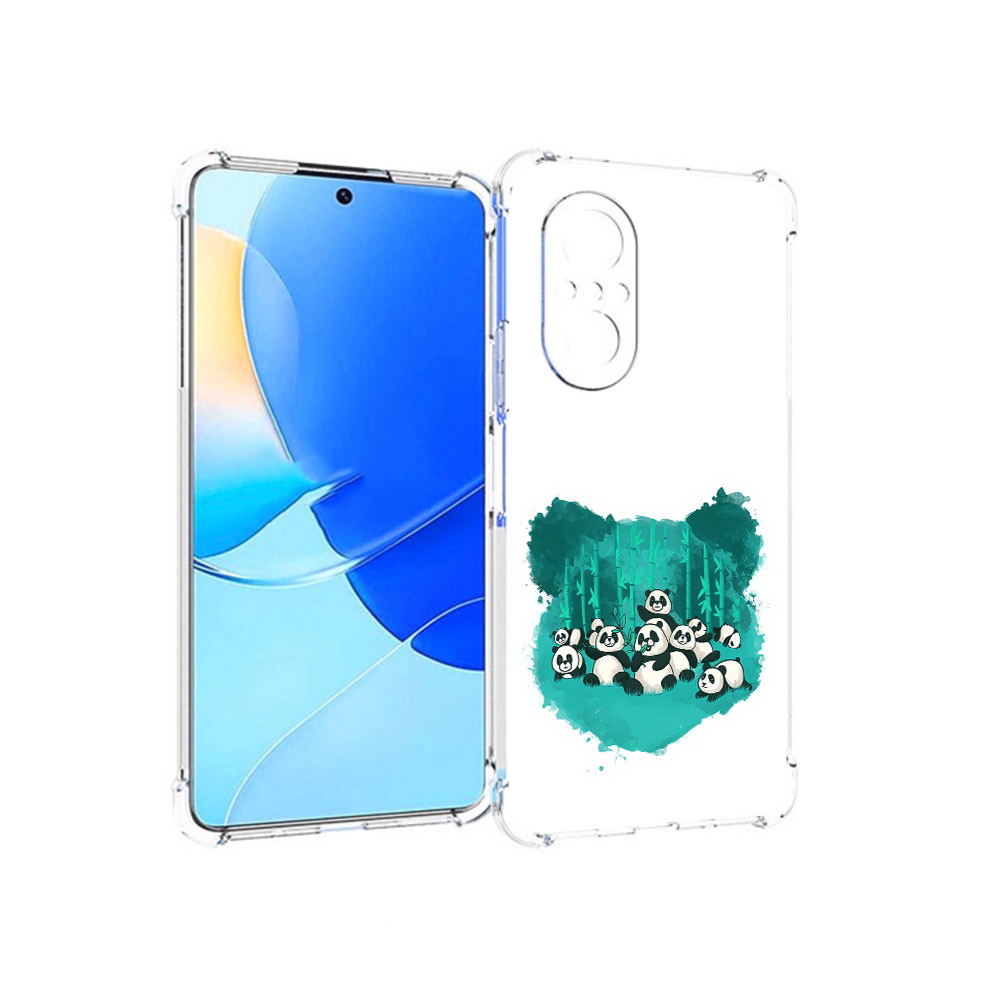

Чехол MyPads Tocco для Huawei Nova 9 SE нарисованные панды, Прозрачный, Tocco
