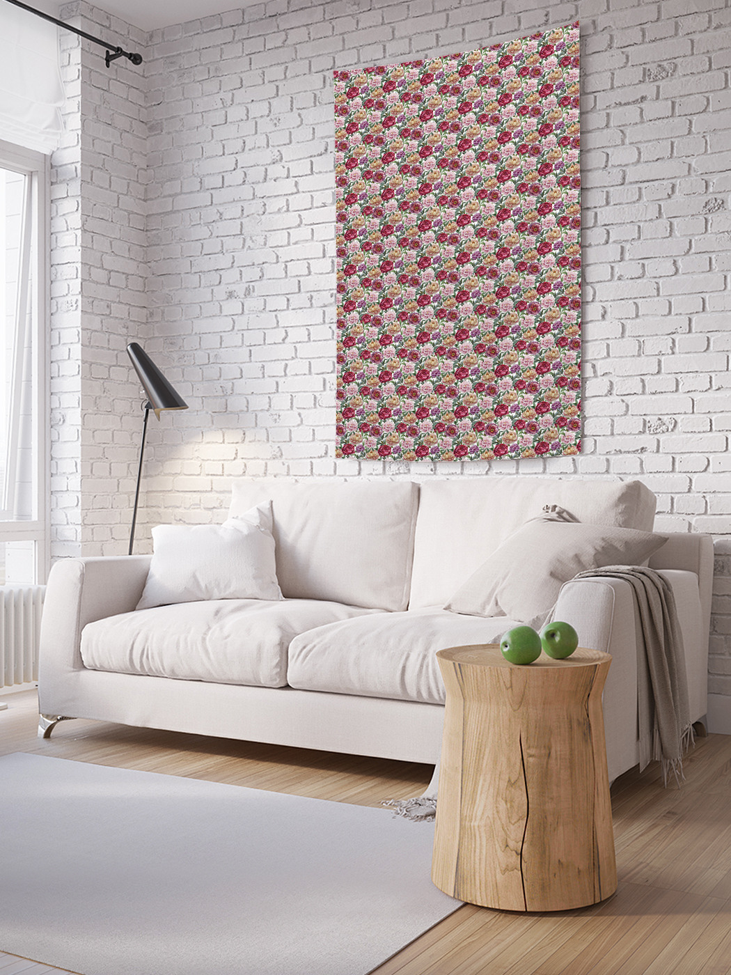 

Вертикальное фотопанно на стену JoyArty Стена из роз 150x200 см, Стена из роз