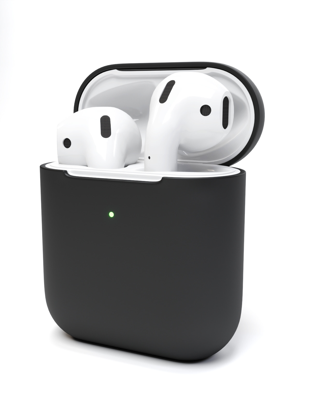 Чехол для наушников SSY для беспроводных наушников Apple AirPods 2, 1, черный