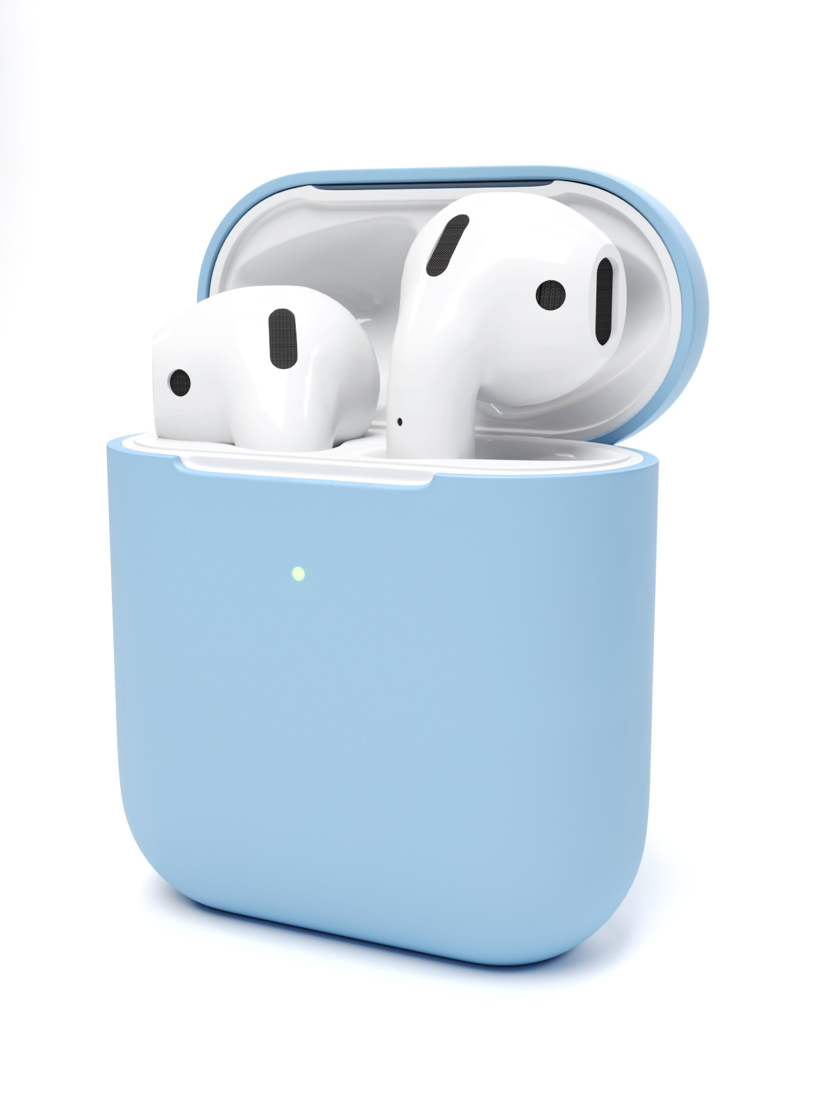 Чехол для наушников SSY для беспроводных наушников Apple AirPods 2, 1, голубой