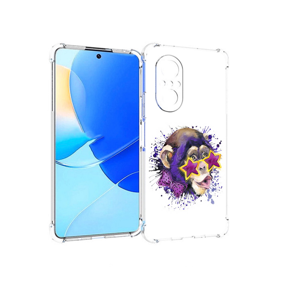 

Чехол MyPads Tocco для Huawei Nova 9 SE обезьяна в очках, Прозрачный, Tocco