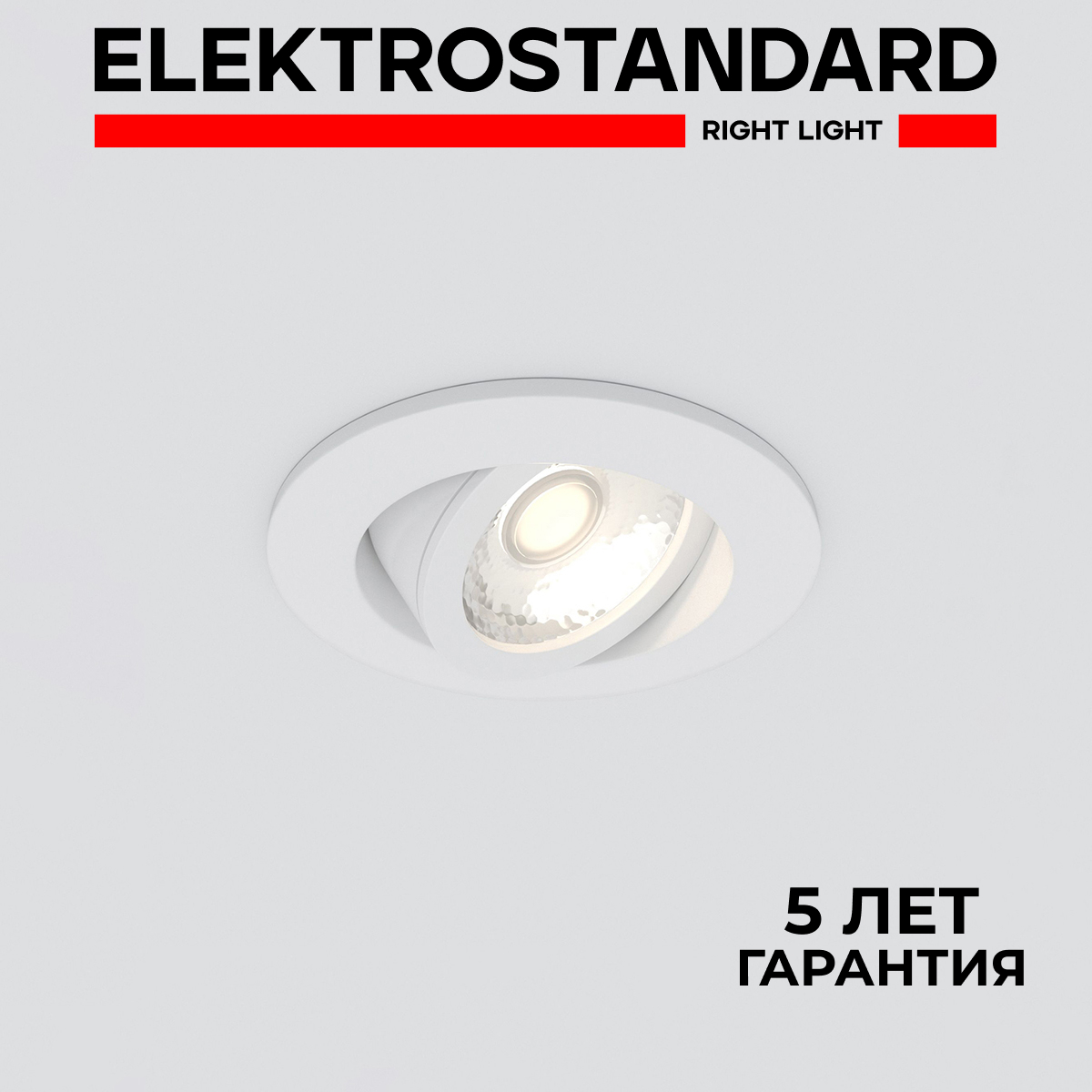 Встраиваемый светодиодный светильник Elektrostandard Visio R 15272/LED WH 5W 4200K белый 600005302707