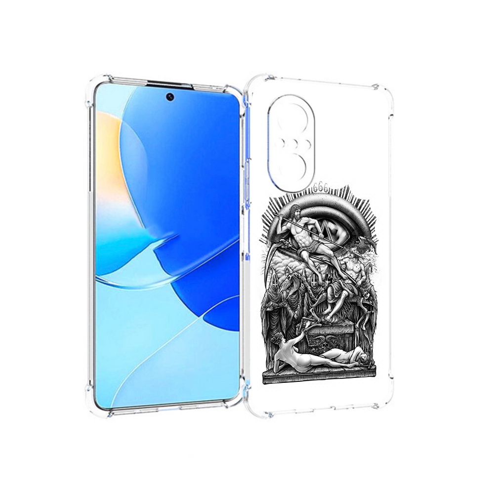 

Чехол MyPads Tocco для Huawei Nova 9 SE оракул черно белый, Прозрачный, Tocco