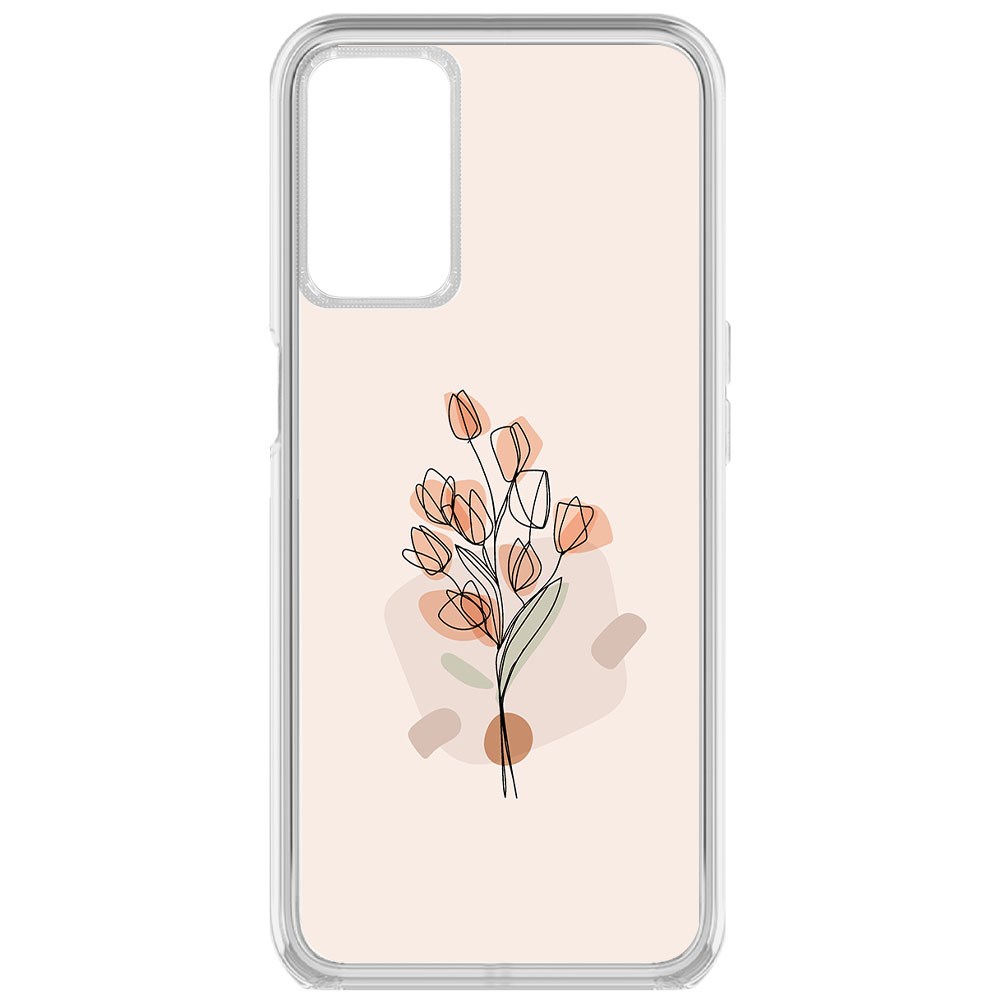 

Чехол-накладка Krutoff Clear Case Букет тюльпанов для Oppo A16, Прозрачный