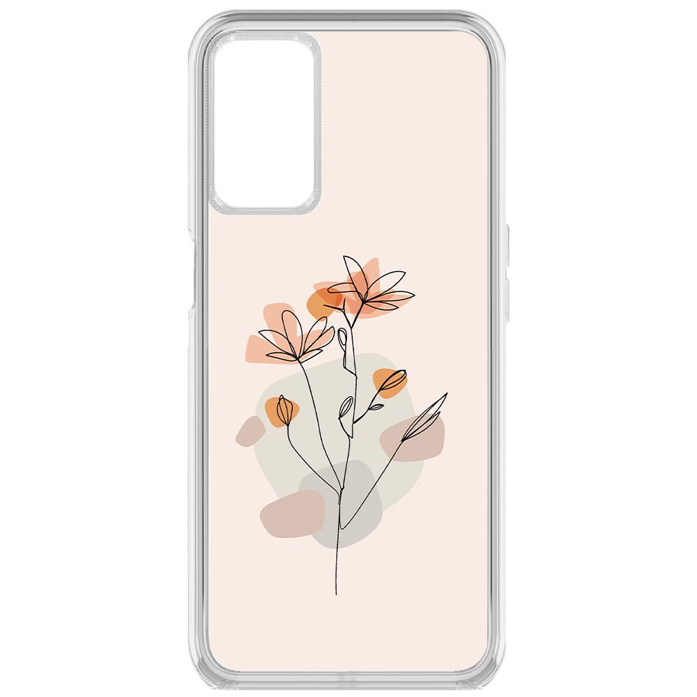 фото Чехол-накладка krutoff clear case ромашки для oppo a16