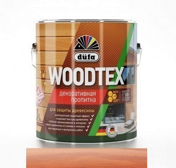 фото Dufa wood tex пропитка декоративная рябина 3л. pinotex