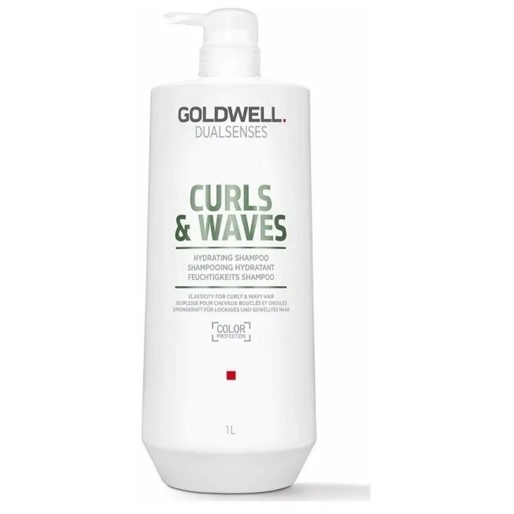 фото Увлажняющий шампунь для вьющихся волос goldwell curly & waves 1 л.