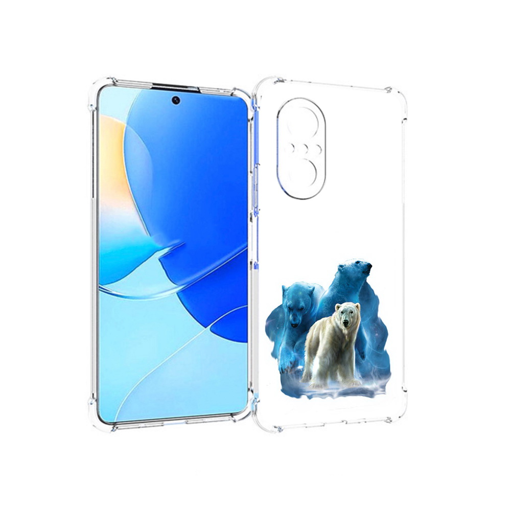 

Чехол MyPads Tocco для Huawei Nova 9 SE полярный медведь, Прозрачный, Tocco