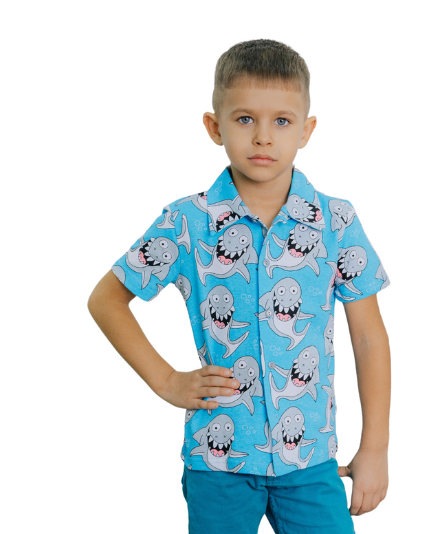 Рубашка для мальчиков LIDEKO kids 231-20 цв. голубой р. 122