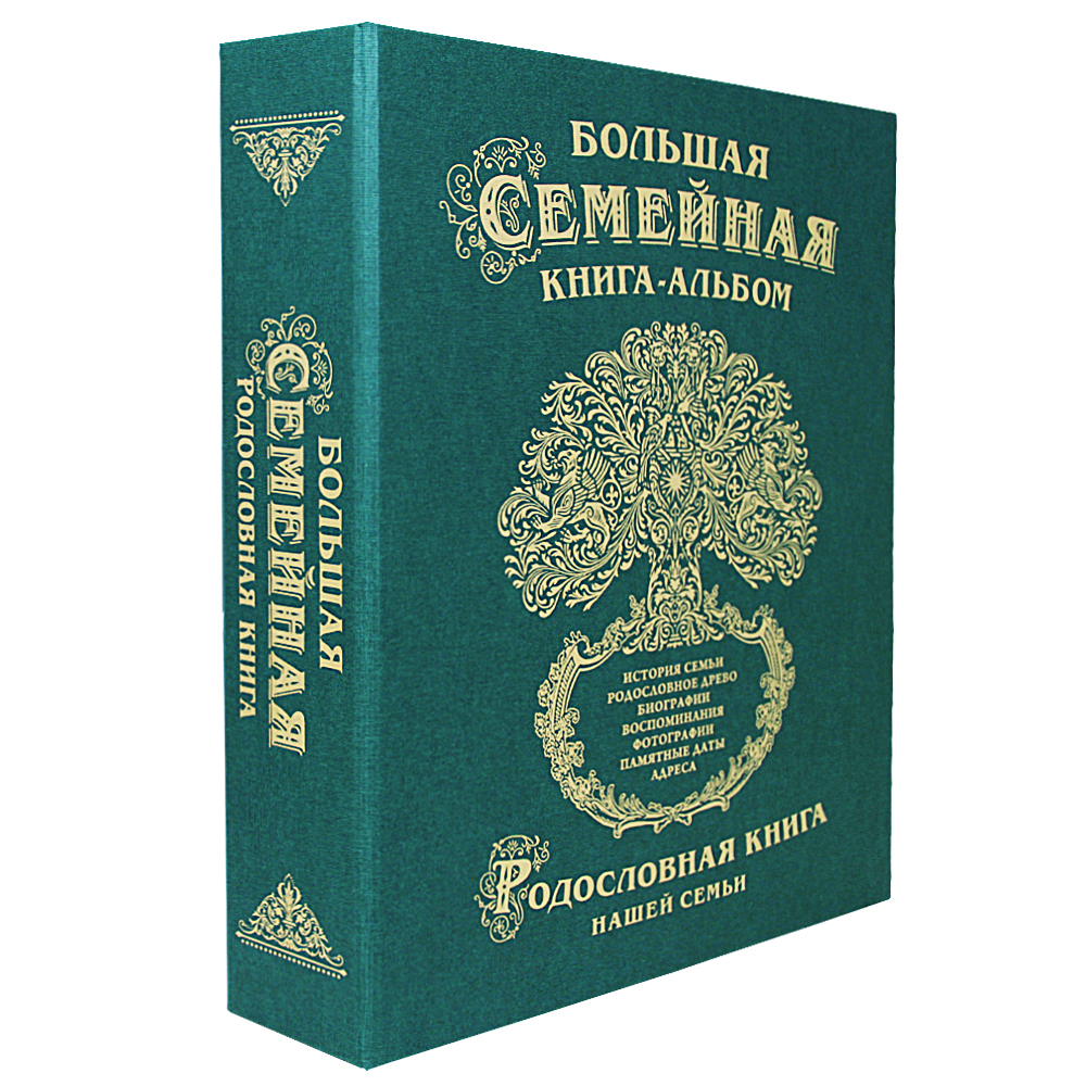 

Большая семейная книга-альбом (зелёная)