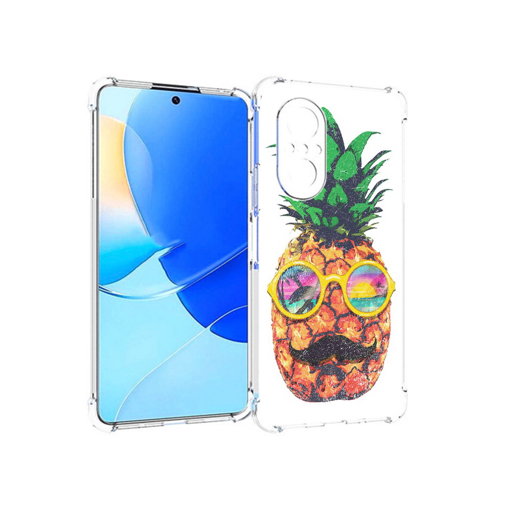 

Чехол MyPads Tocco для Huawei Nova 9 SE прикольный ананас с лицом, Прозрачный, Tocco