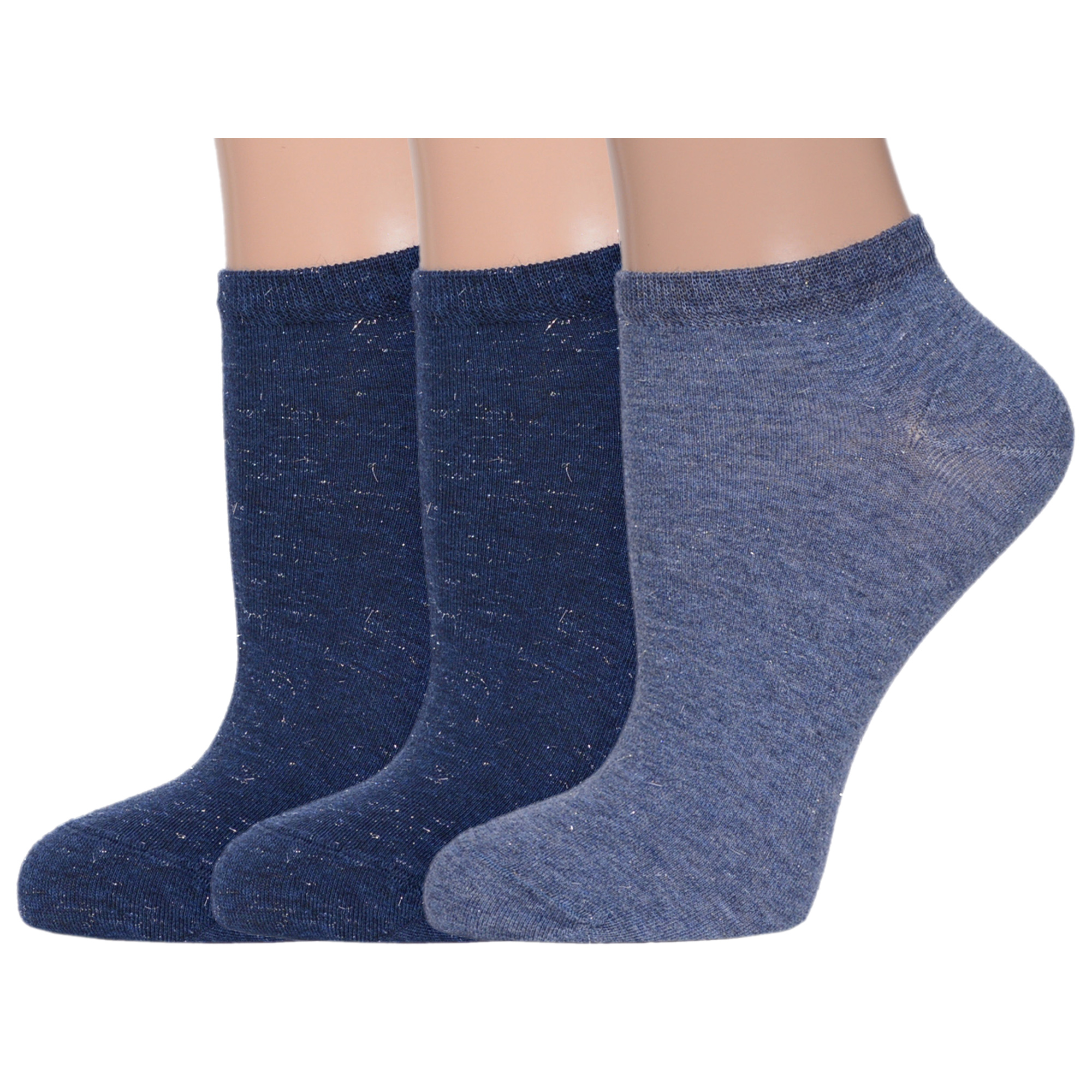 Комплект носков женских Rusocks 3-Ж3-13042 синих 23-25