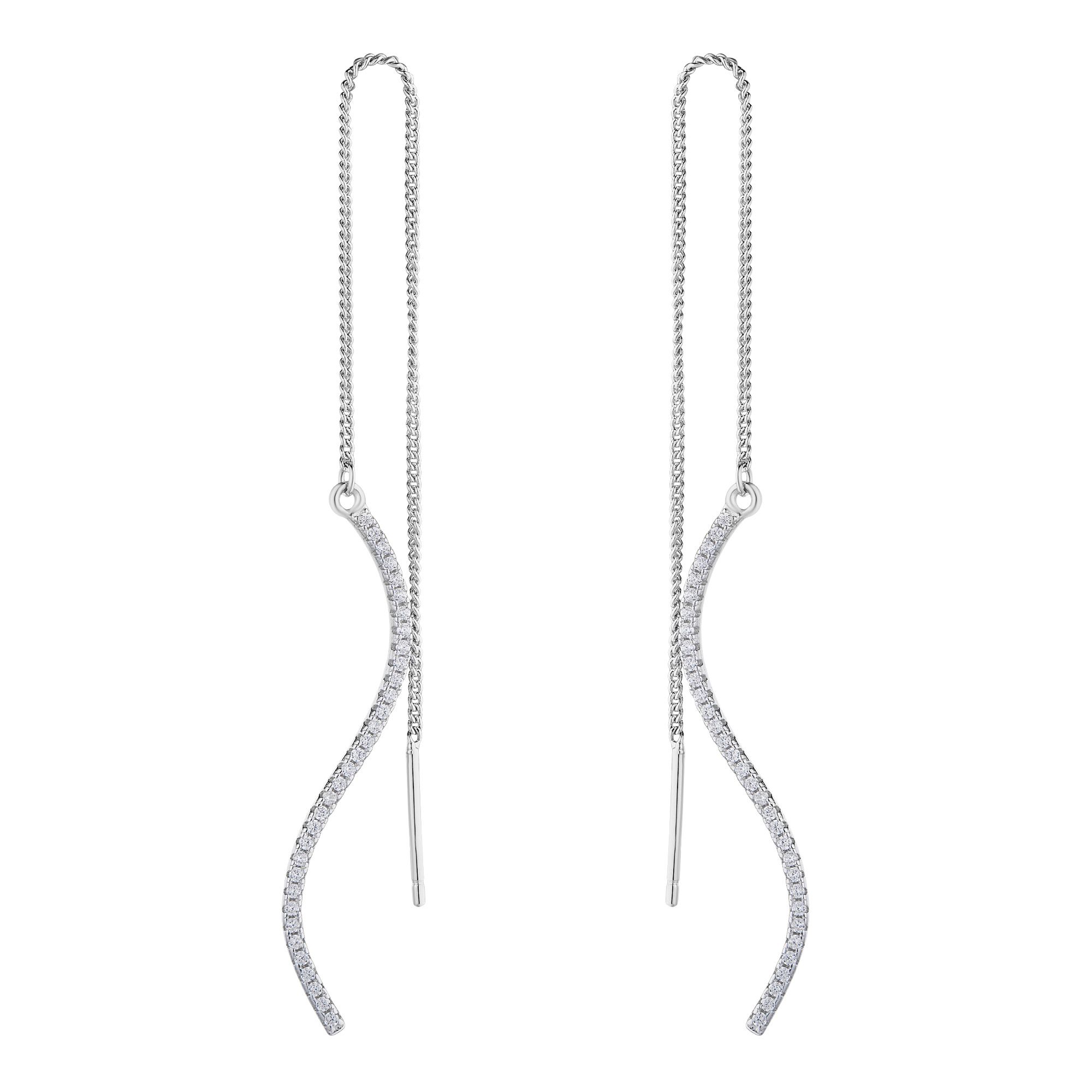 

Серьги из серебра с фианитом ЮВЕЛИР КАРАТ F9853ECZ, F9853ECZ