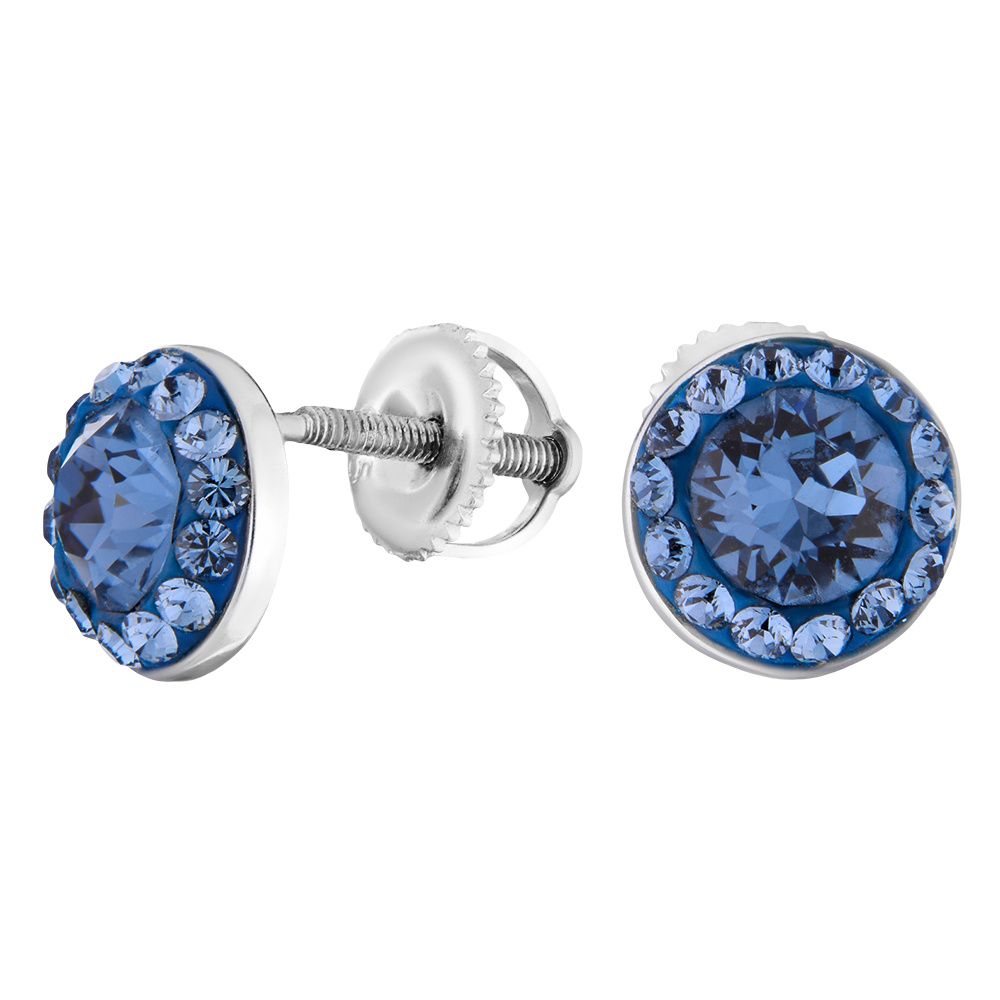 

Серьги-пусеты из серебра с swarovski ЮВЕЛИР КАРАТ 0493C0293, 0493C0293