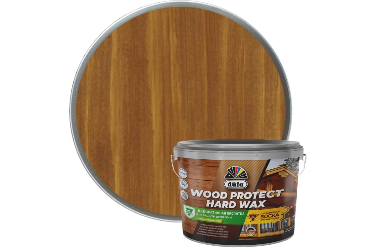 фото Dufa пропитка wood protect hard wax бук 9 л