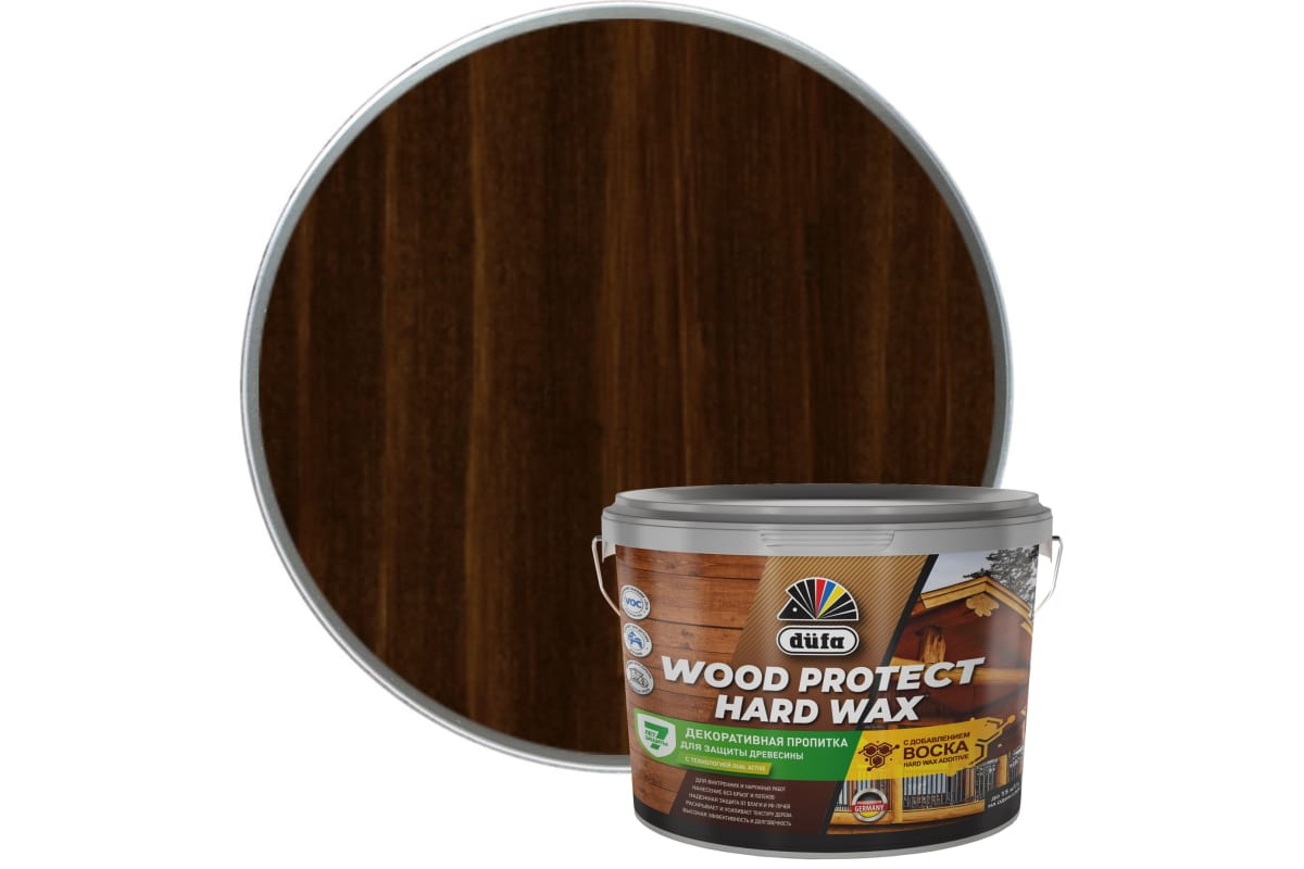 DUFA Пропитка WOOD PROTECT HARD WAX каштан 9 л