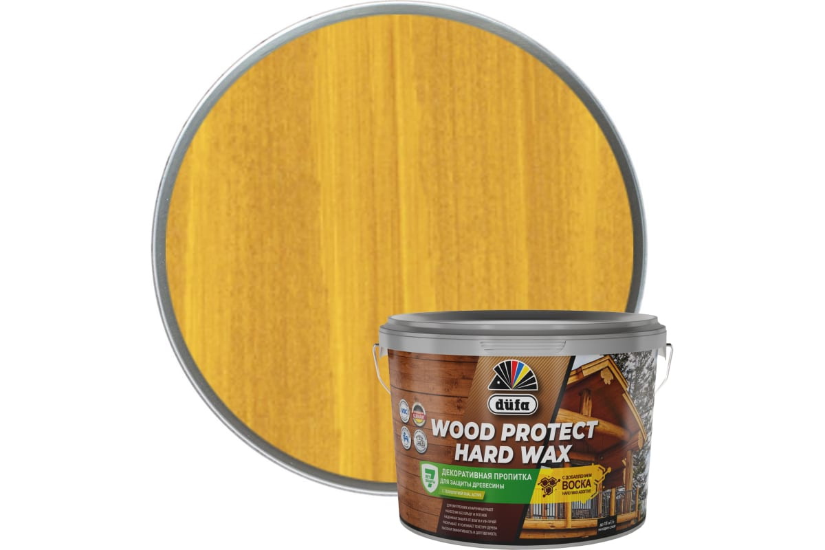 фото Dufa пропитка wood protect hard wax пиния 2,5 л