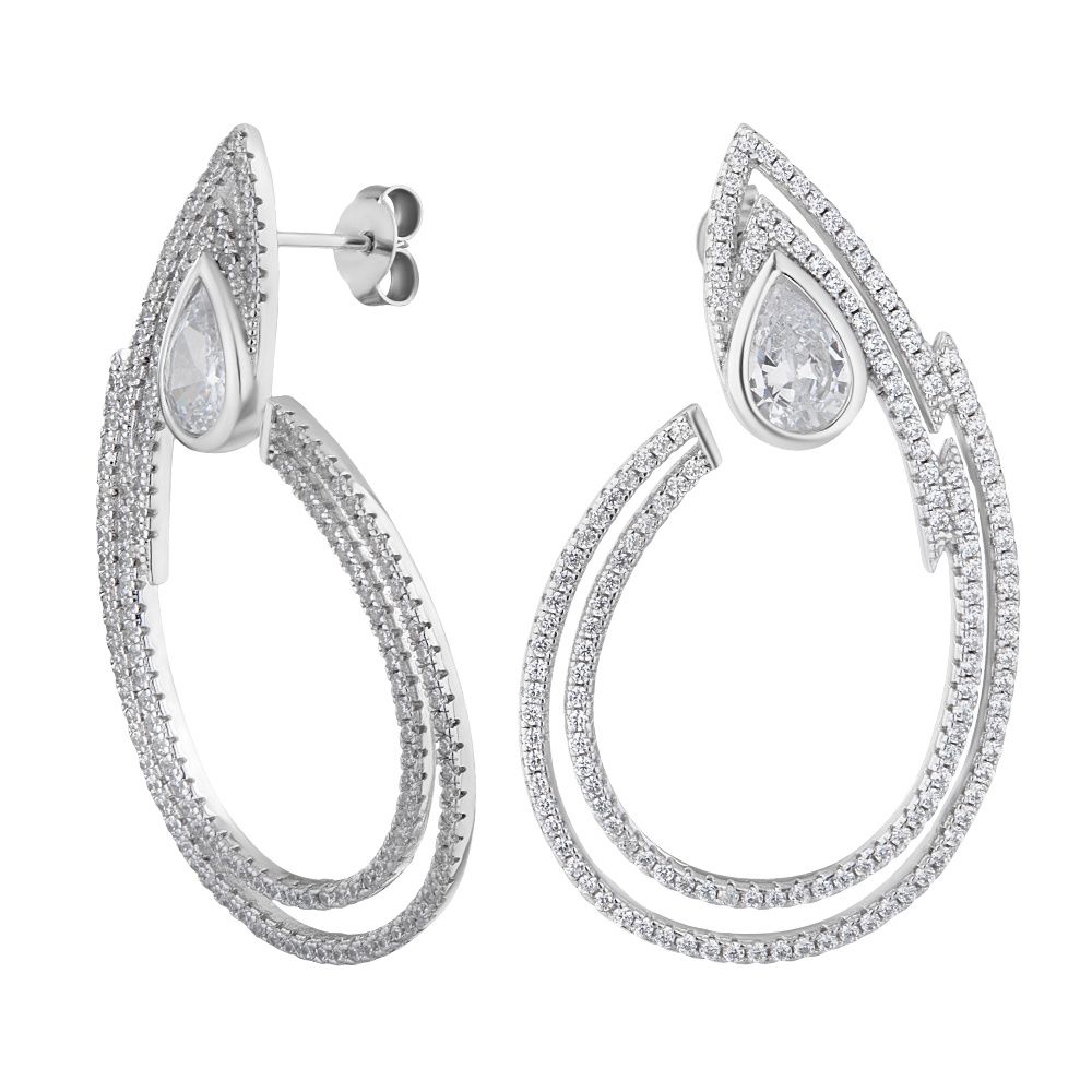 

Серьги из серебра с фианитом ЮВЕЛИР КАРАТ 2129227/9WE0463, 2129227/9WE0463