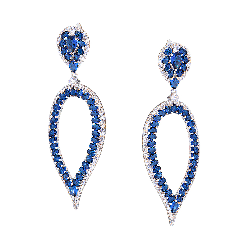 

Серьги из серебра с фианитом ЮВЕЛИР КАРАТ AA80052-E, AA80052-E