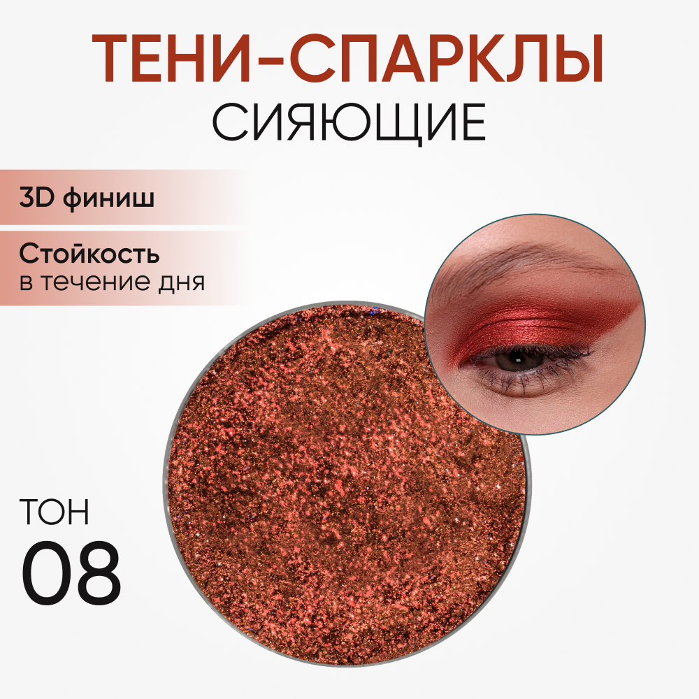 Тени для век Limoni Eye Shadow Prism, запасной блок, тон 8