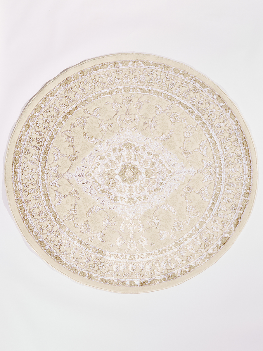 

Ковер ворсовый Kamalak tekstil ESTETIC кремовый d200 арт. УК-1154-16, ESTETIC