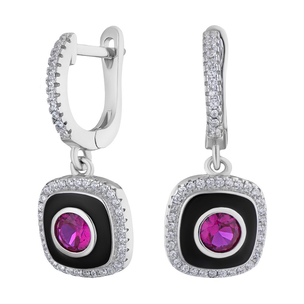 

Серьги из серебра с эмалью/фианитом ЮВЕЛИР КАРАТ B15283-E, B15283-E