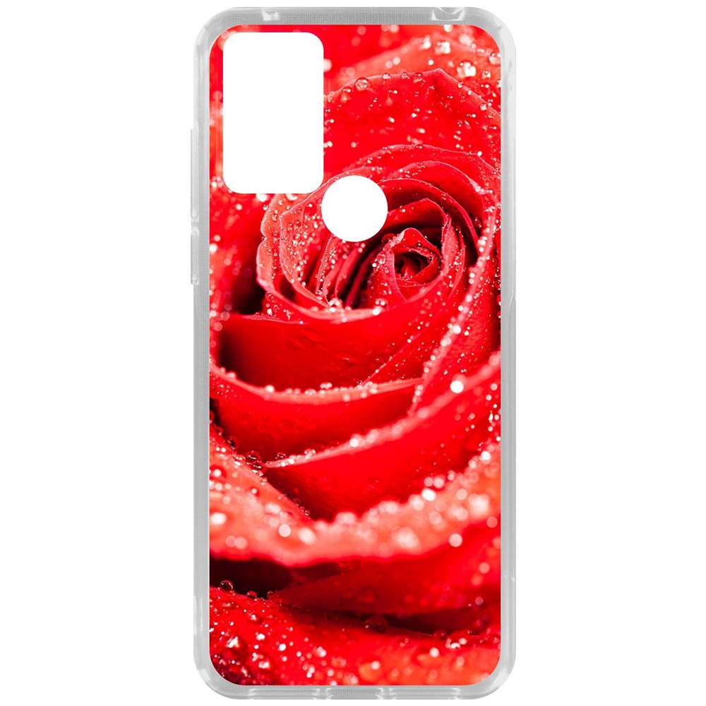 

Чехол-накладка Krutoff Clear Case Роза для TCL 30 SE, Прозрачный