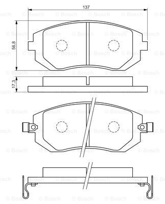

0 986 494 558_колодки дисковые передние! Subaru Impreza/Forester/Legacy 1.5-2.5 09>