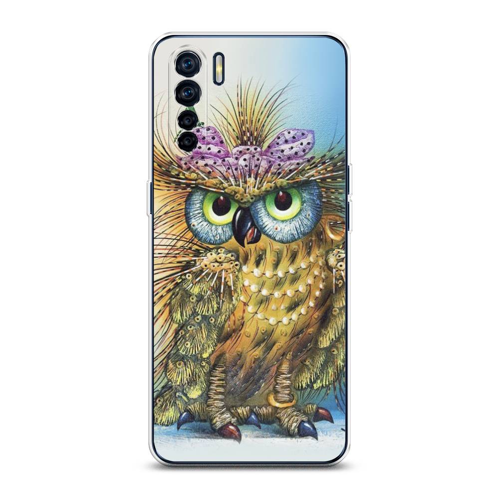 

Чехол для Oppo A91/Reno 3 "Модная сова", Коричневый;голубой, 254250-1