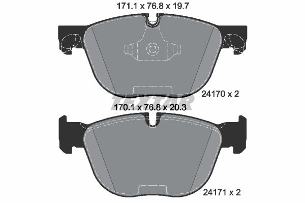 

Тормозные колодки Textar передние дисковые для BMW X5 2007- 2417001