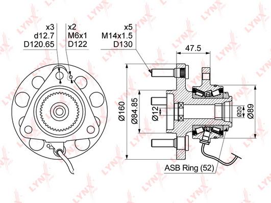 

Ступица передняя в сборе (для ам с муфтой) ssangyong actyon i-ii 2.0-2.0d 06> / kyron 2.0d