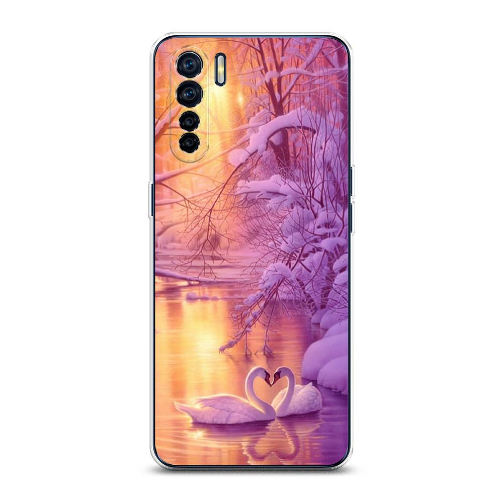 

Чехол для Oppo A91/Reno 3 "Зима 1", Фиолетовый;желтый, 254250-2