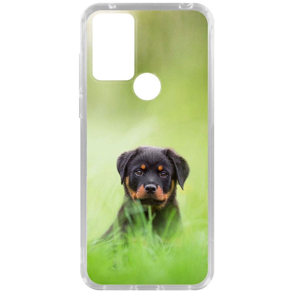 

Чехол-накладка Krutoff Clear Case Щенок ротвейлера для TCL 305, Прозрачный