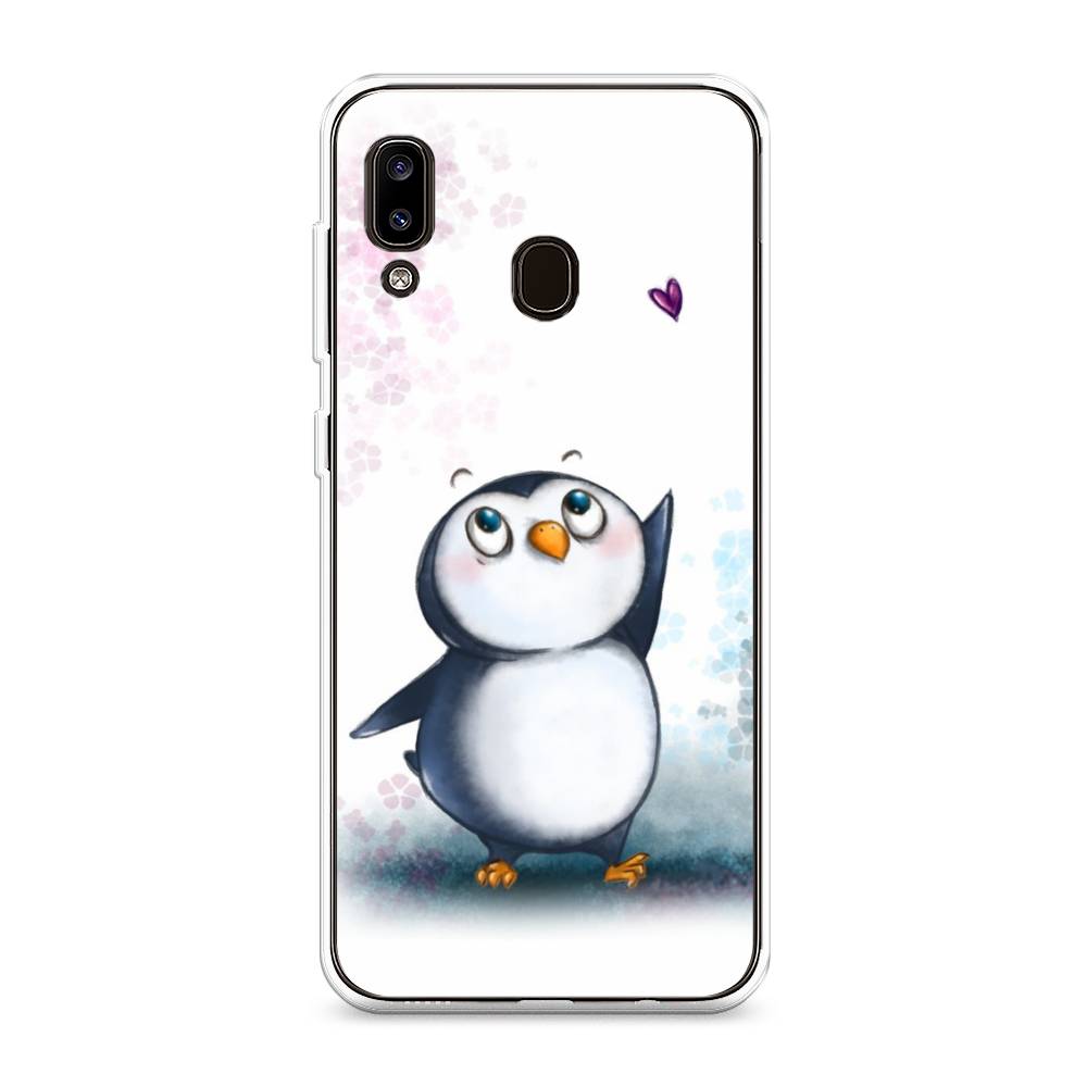 

Чехол Awog на Samsung Galaxy A20/A30 "Пингвин и сердечко", Разноцветный, 27650-1