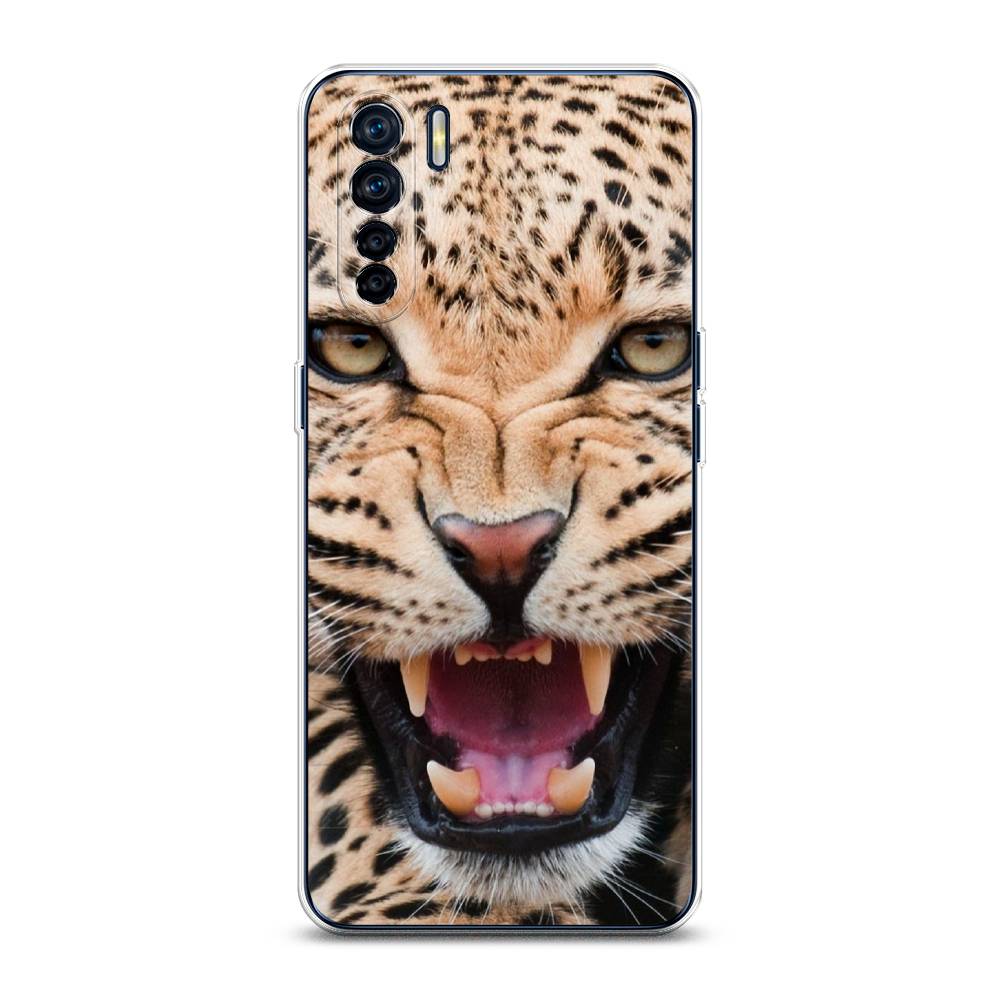 

Чехол для Oppo A91/Reno 3 "Леопард 3d", Бежевый;черный, 254250-6