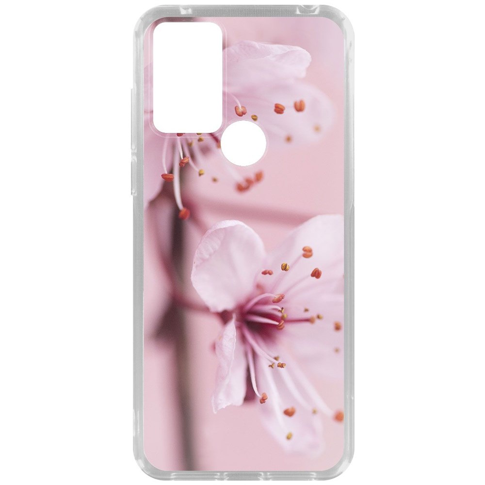 

Чехол-накладка Krutoff Clear Case Весна для TCL 305, Прозрачный