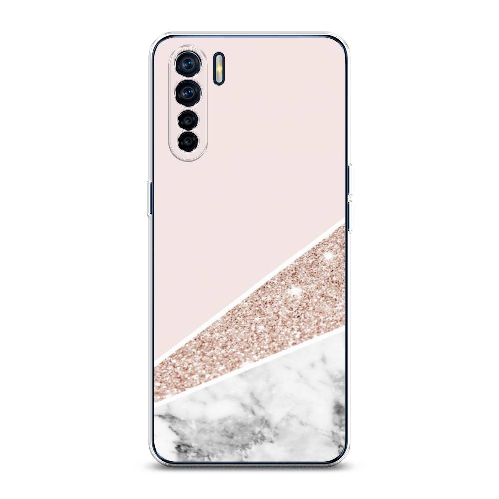 

Чехол для Oppo A91/Reno 3 "Блестящий розовый мрамор", 254250-3