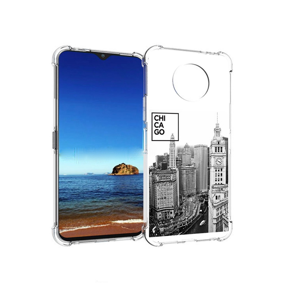 

Чехол MyPads Tocco для Nokia G50 черно белый чикаго (PT227056.116.689), Прозрачный, Tocco