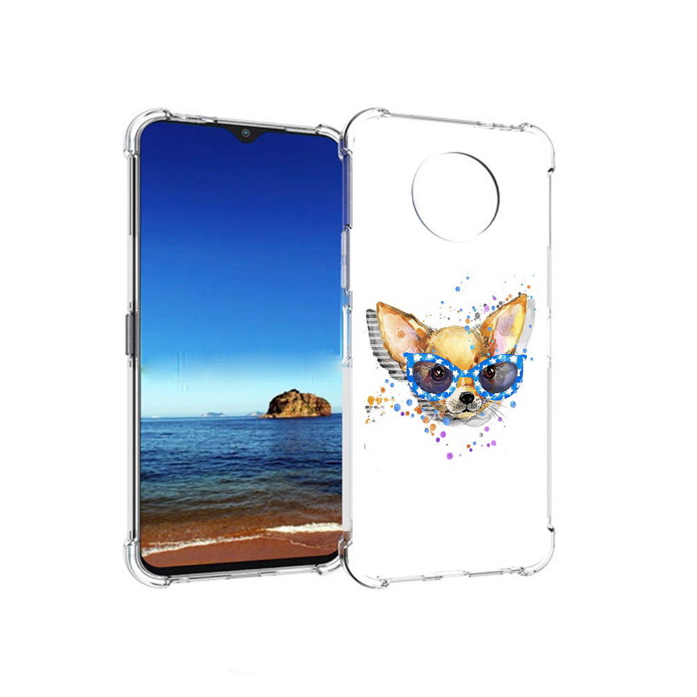 

Чехол MyPads Tocco для Nokia G50 чихуа-хуа в очках (PT227056.116.691), Прозрачный, Tocco