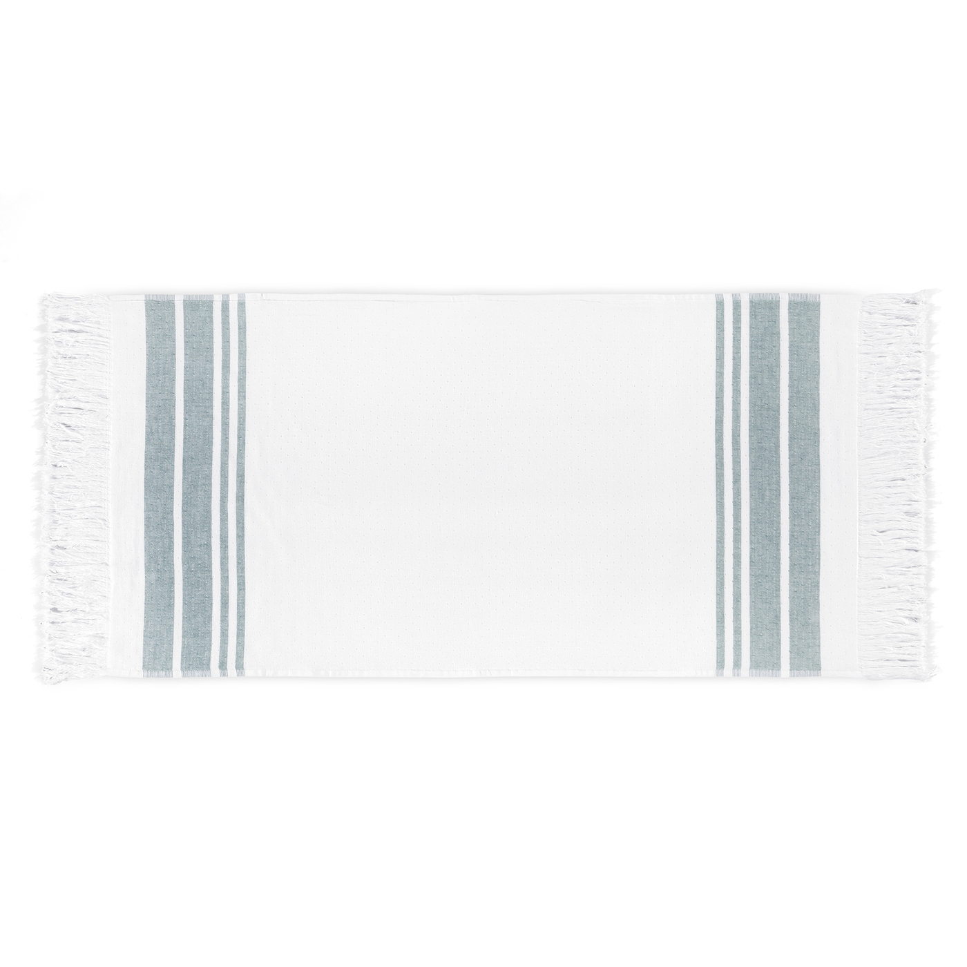 фото Полотенца для лица hamam marine towel, 50x100 см, белоснежный, бирюзовый