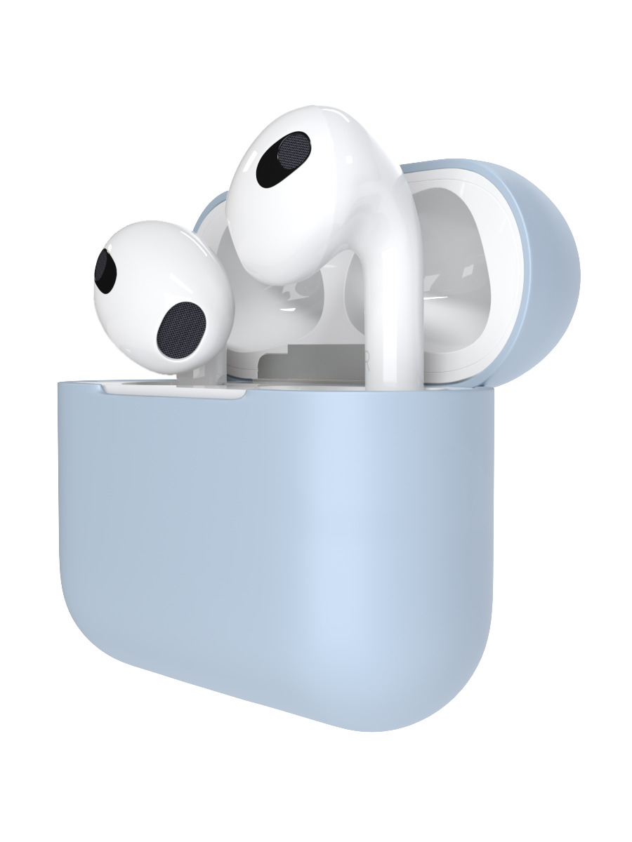 фото Силиконовый чехол ssy для airpods 3, голубой