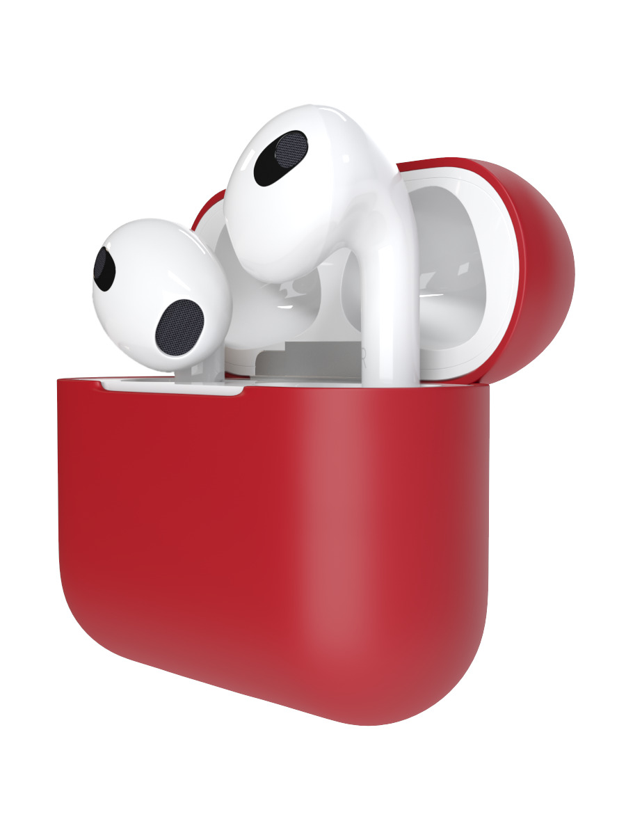 фото Силиконовый чехол ssy для airpods 3, красный