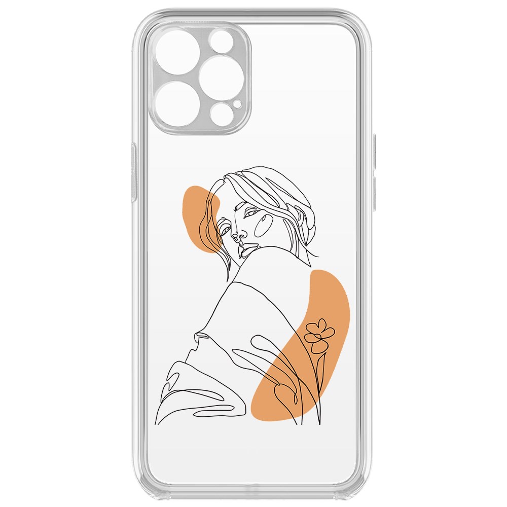 

Чехол-накладка Krutoff Clear Case Загадка для iPhone 12 с защитой камеры, Прозрачный